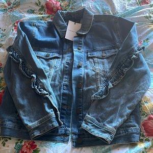 New with tags women’s size L denim jacket